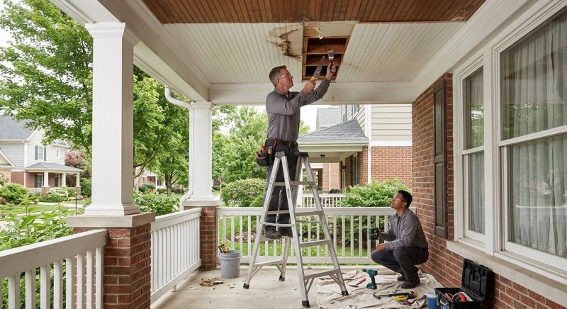 Porch Ceiling Patching Service