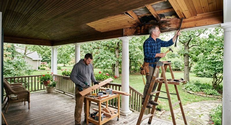 Porch Ceiling Patching